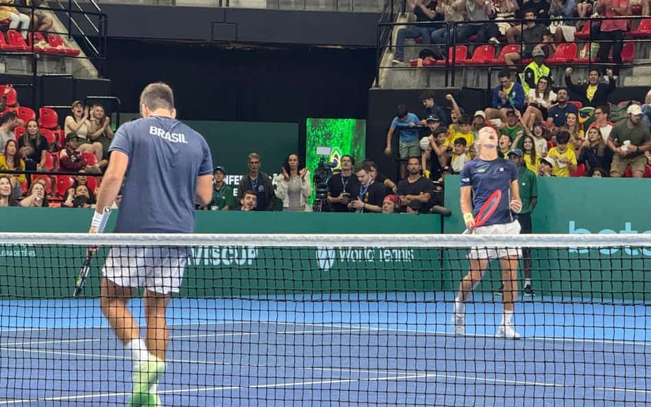 Brasil vence por 3 a 0 nas duplas da Copa Davis (Foto: João Fraga/ Lance!)
