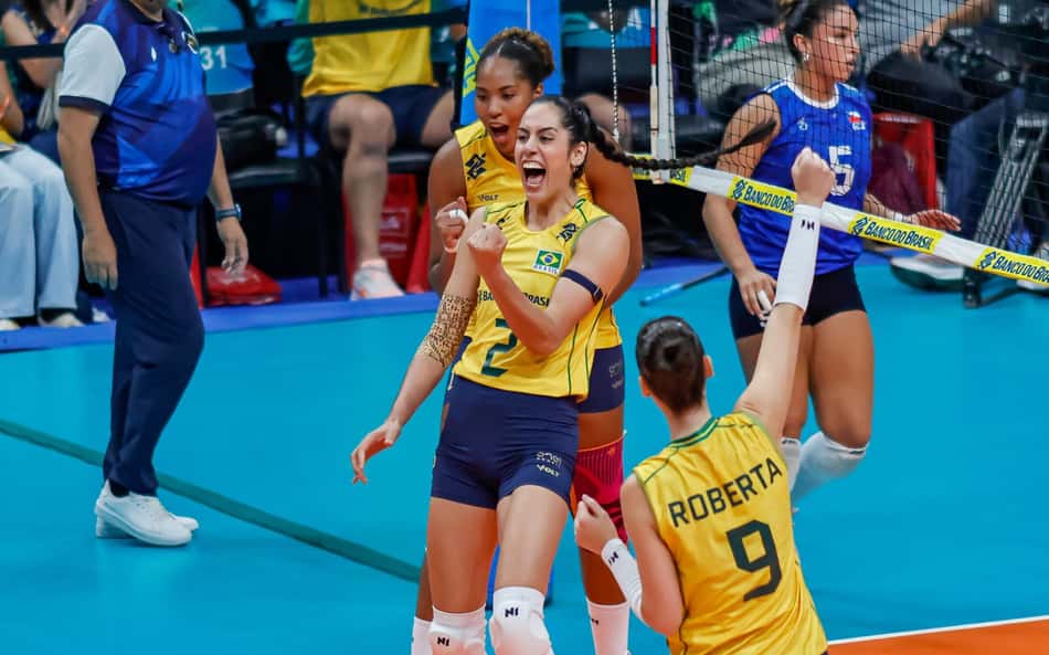 Brasil venceu primeiro set com tranquilidade contra o Chile (Foto: Wallace Teixeira/FV Imagem/CBV)