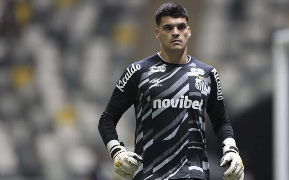 Brazão em ação durante Atlético-MG x Santos, pela Sul-Americana