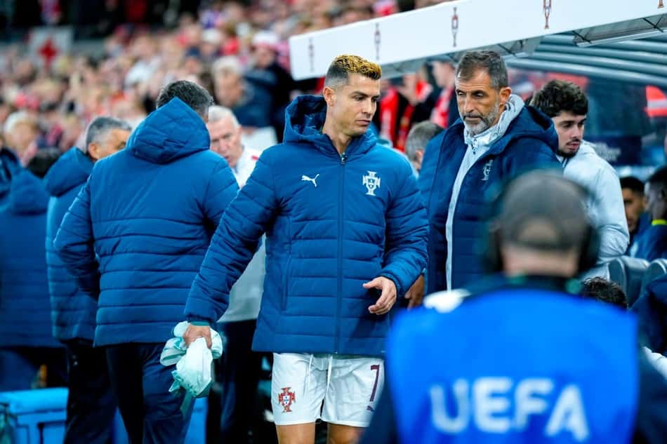 Cristiano Ronaldo no banco em Noruega e Portugal, pela Nations League 