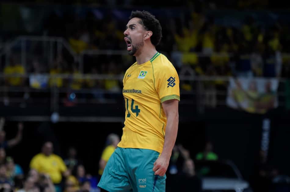 Cachopa em Brasil x Argentina (Foto: Maurício Val/Dhavid Normando/CBV)