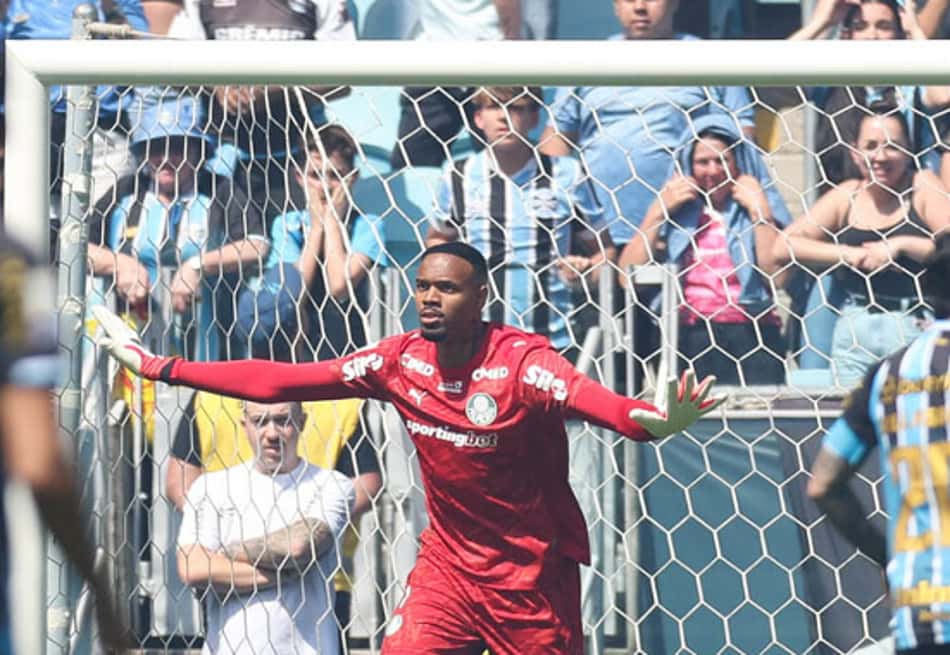 Carlos Miguel no empate do Palmeiras com o Grêmio