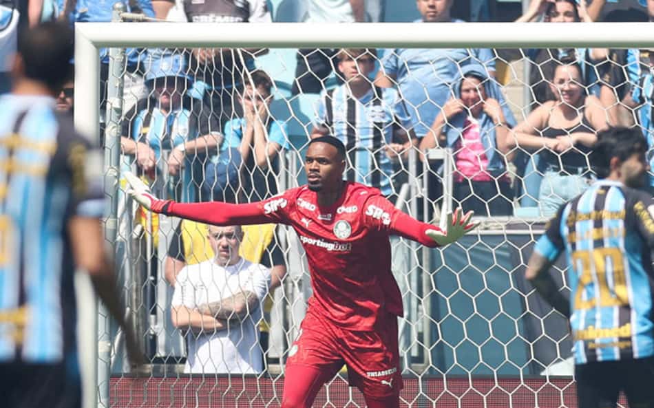Carlos Miguel no empate do Palmeiras com o Grêmio