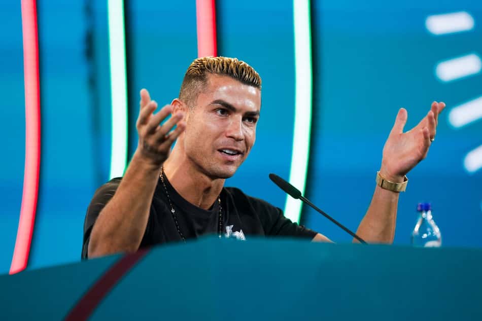 Cristiano Ronaldo em coletiva na seleção de Portugal