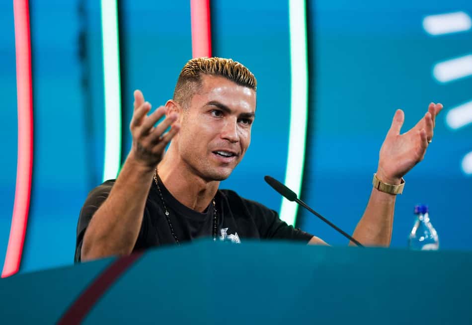 Cristiano Ronaldo em coletiva na seleção de Portugal