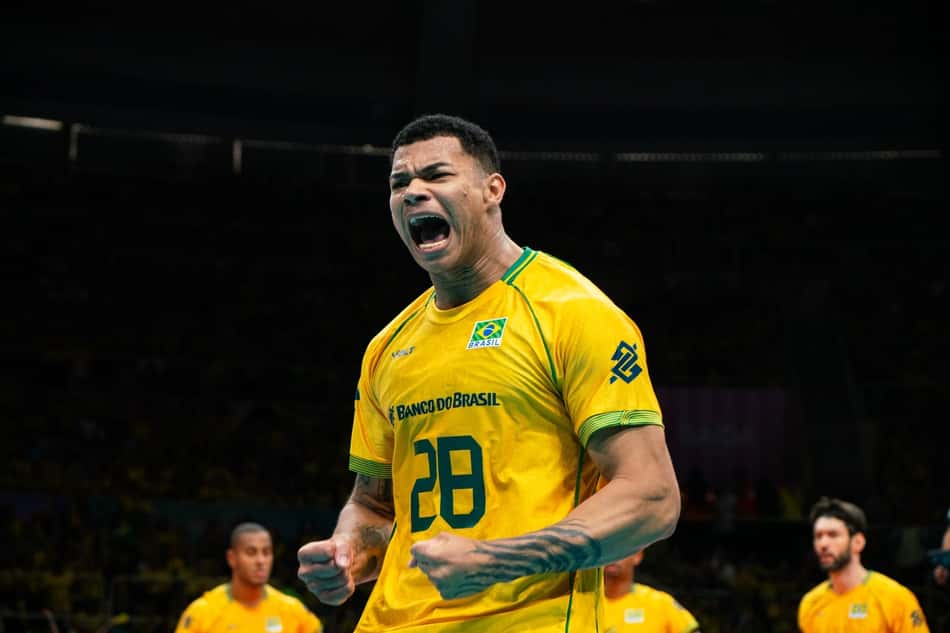 Brasil x Venezuela no Sul-Americano de vôlei masculino (Foto: Maurício Val/Fotoclic/CBV)