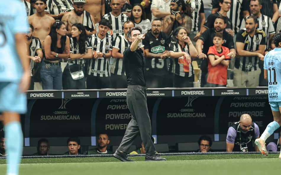 Domínguez em galo x santos (Foto: Pedro Souza / Atlético)