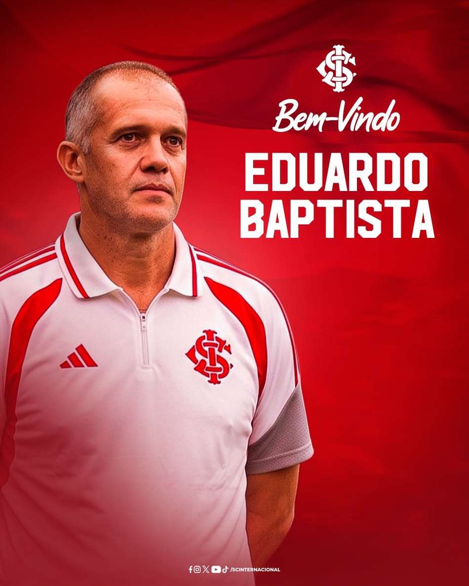 Eduardo Baptista é o novo técnico do Internacional (Foto: Divulgação/SC Internacional)