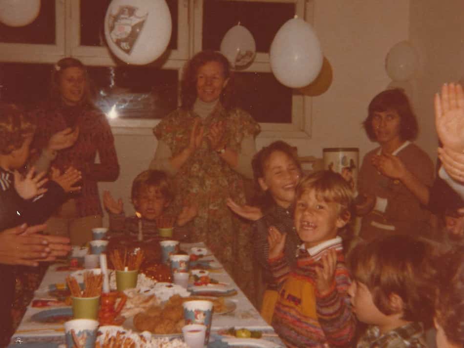 Em 1979, Guga comemorando o terceiro aniversário (Foto: Arquivo pessoal)