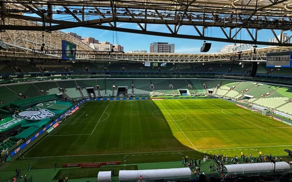 Estádio Nubank Parque do Palmeiras antes de confronto com o Fortaleza
