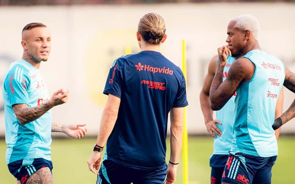 Filipe Luís Cebolinha Wallace Yan Flamengo