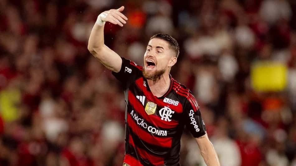 Jorginho durante partida do Flamengo