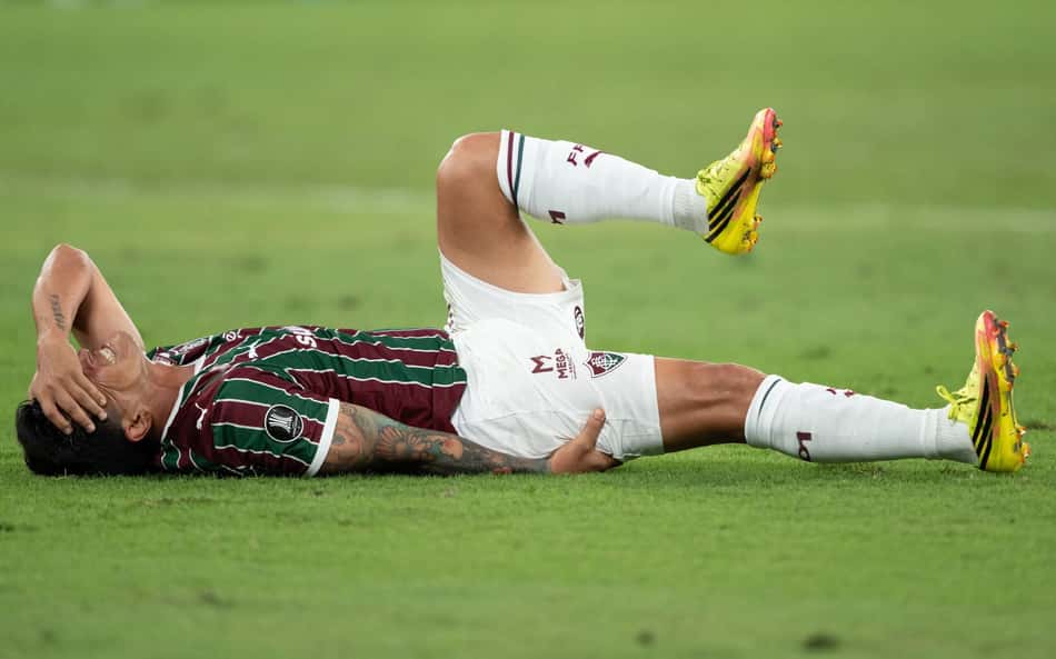 Germán Cano sofre lesão durante Fluminense e Platense, pela Libertadores