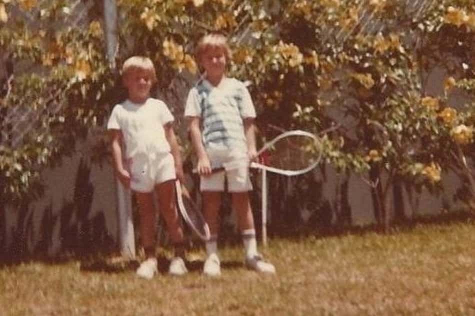 Guga e Rafael Kuerten na Astel em 1980