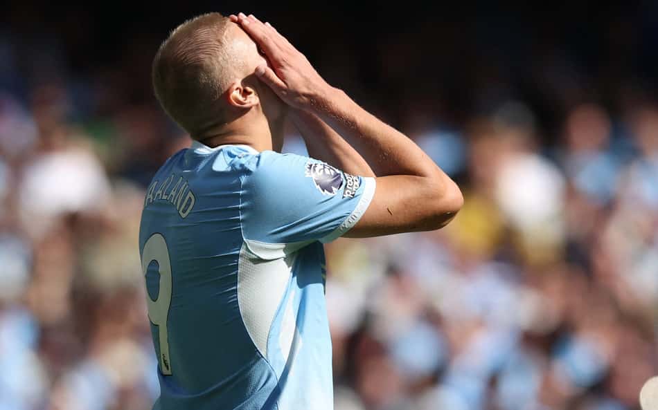 Haaland lamenta chance desperdiçada na vitória do Manchester City sobre o Bournemouth