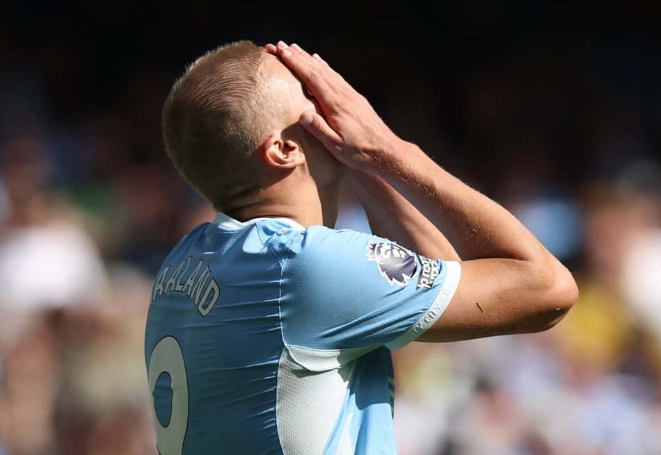 Haaland lamenta chance desperdiçada na vitória do Manchester City sobre o Bournemouth