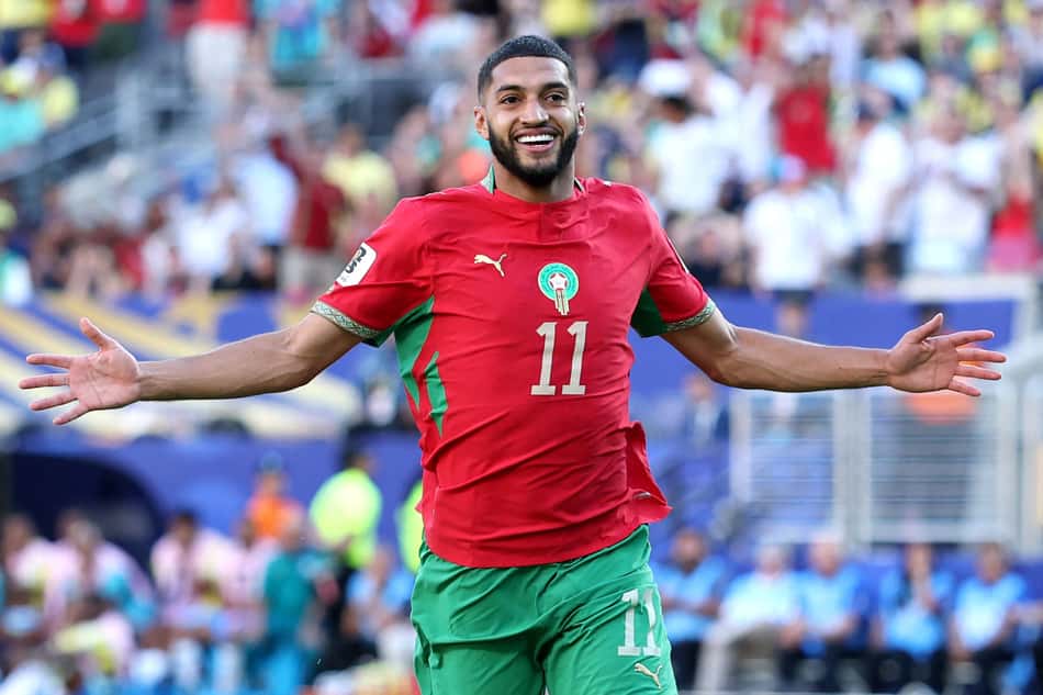 Ismael Saibari abriu o placar em Brasil x Marrocos (Foto: Dan Mullan/AFP)