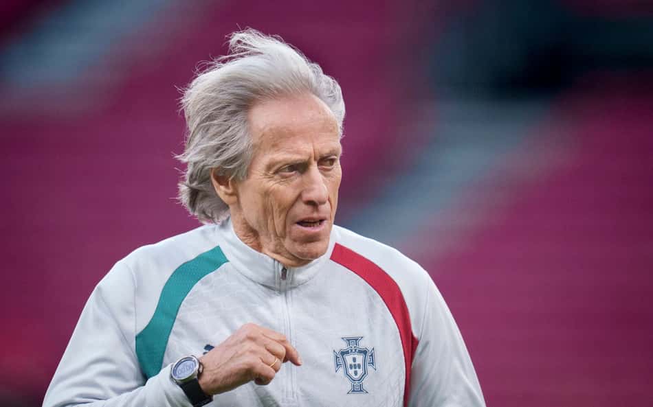Jorge Jesus em treino de Portugal