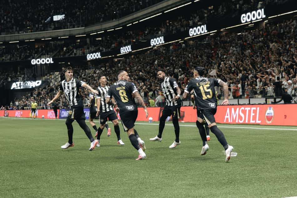 Jogadores do Galo x Santos (Foto: Pedro Souza / Atlético)