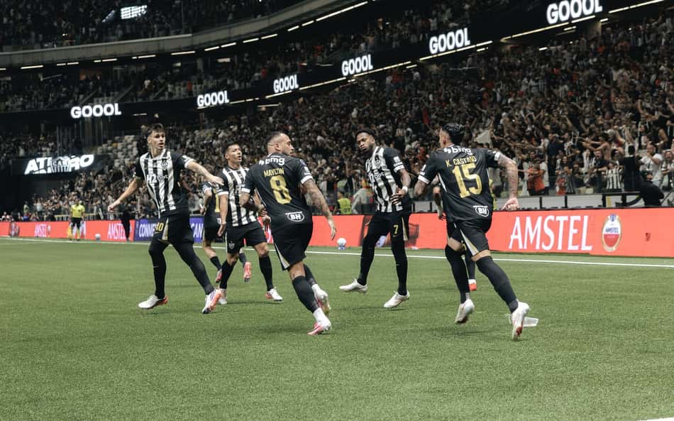 Jogadores do Galo x Santos (Foto: Pedro Souza / Atlético)