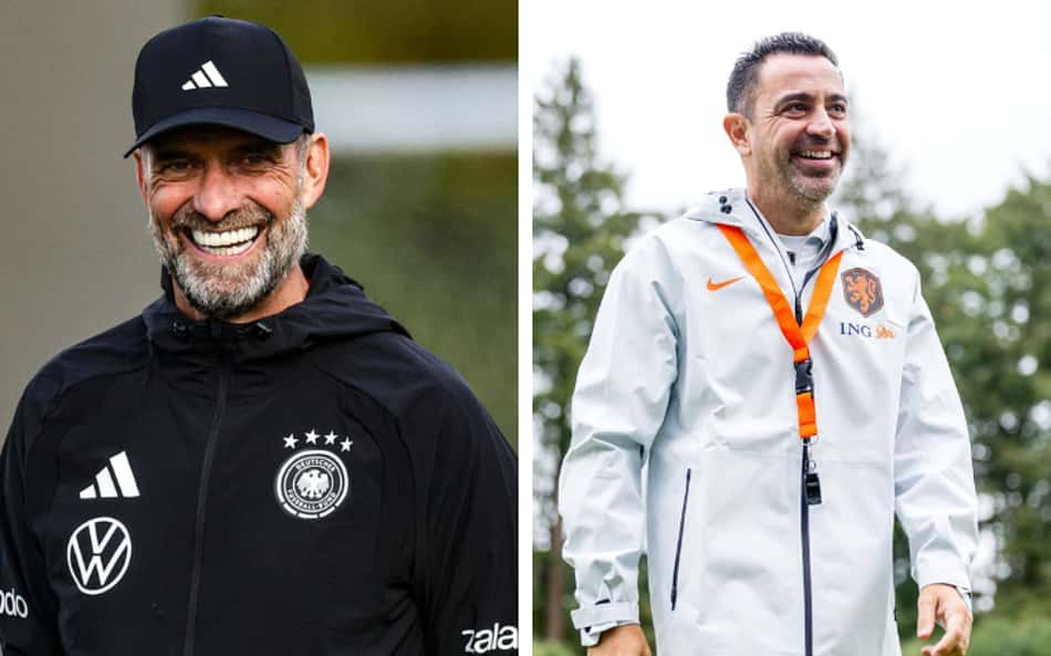 Klopp e Xavi pela Alemanha e Holanda, respectivamente