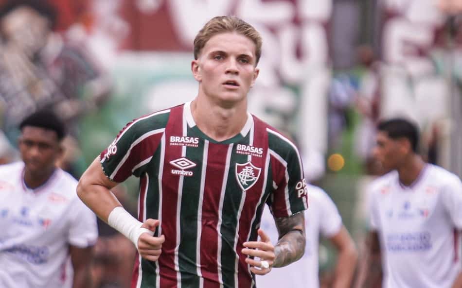 Léo Jance em campo pela base do Fluminense (Foto: Leonardo Brasil/FFC)