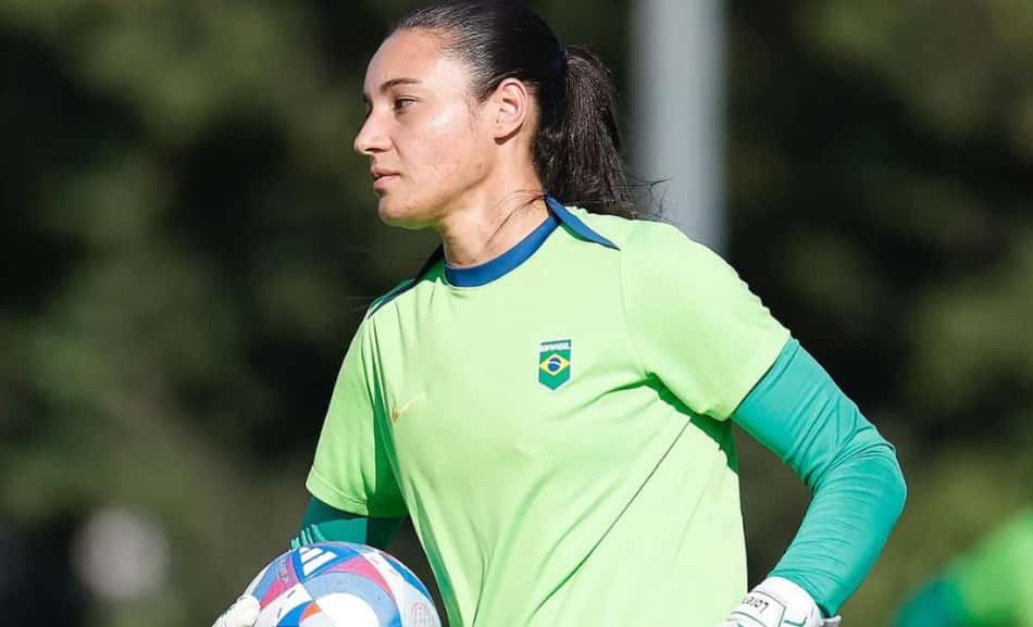 Lorena, goleira do Brasil destaque na Seleção. Foto: Rafael Ribeiro / CBF