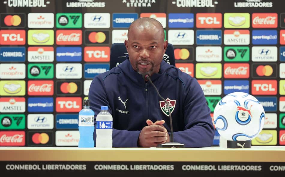 Marcão em coletiva após Fluminense x Platense