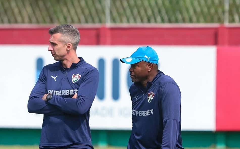 Marcão durante treino do Fluminense