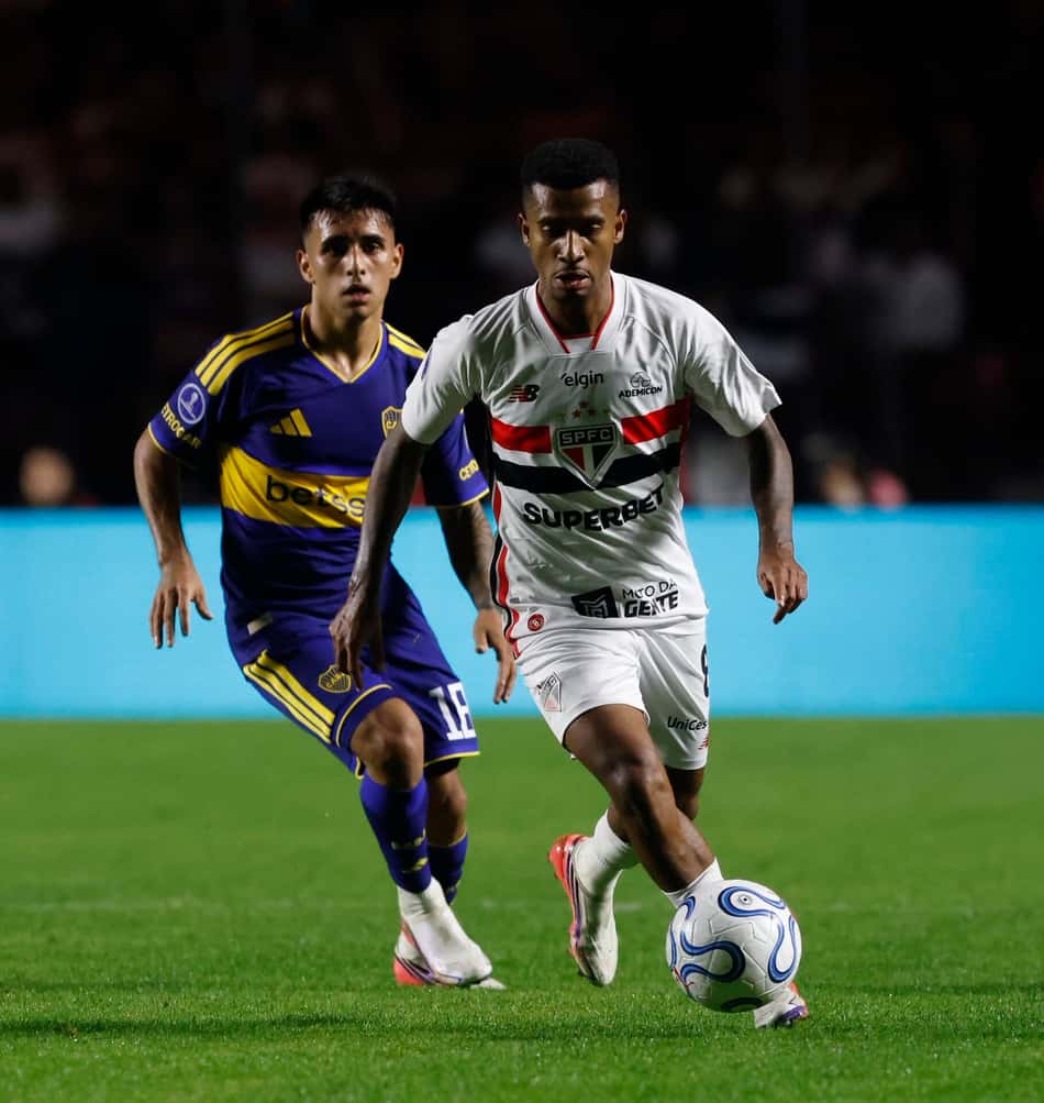 Marcos Antônio dispara crítica à arbitragem em São Paulo x Boca Juniors (Foto: Rubens Chiri e Paulo Pinto/Saopaulofc.net)