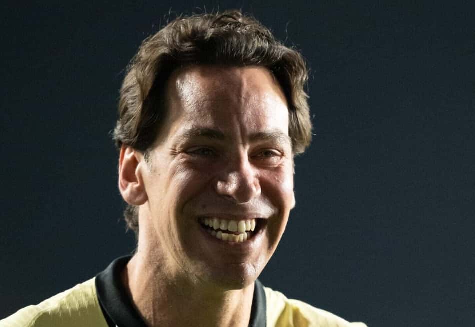 Marcos Lamacchia, candidato a novo investidor da SAF do Vasco, antes da partida contra o Cruzeiro, em São Januário