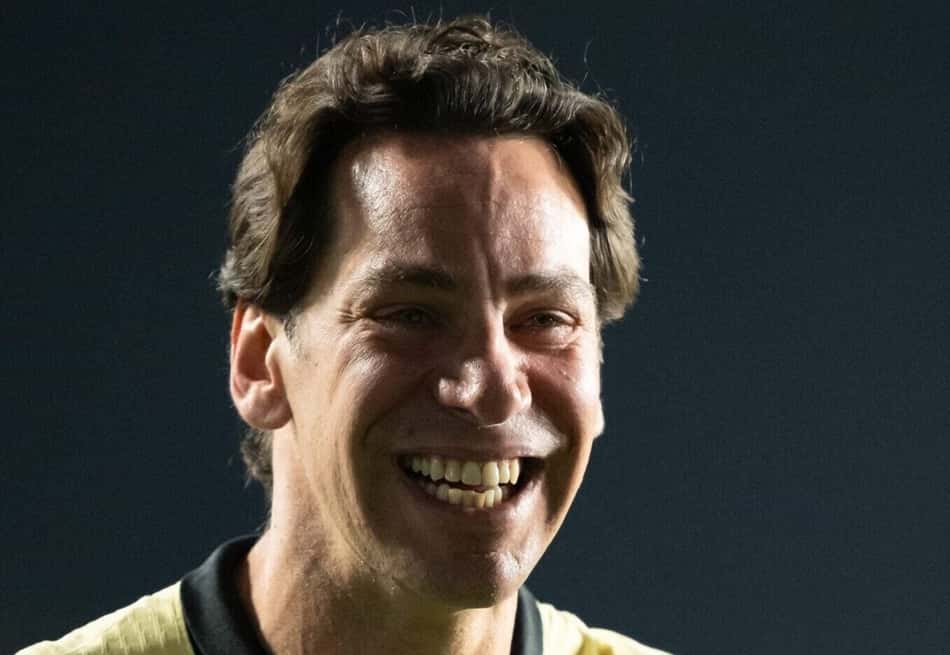 Marcos Lamacchia, candidato a novo investidor da SAF do Vasco, antes da partida contra o Cruzeiro, em São Januário