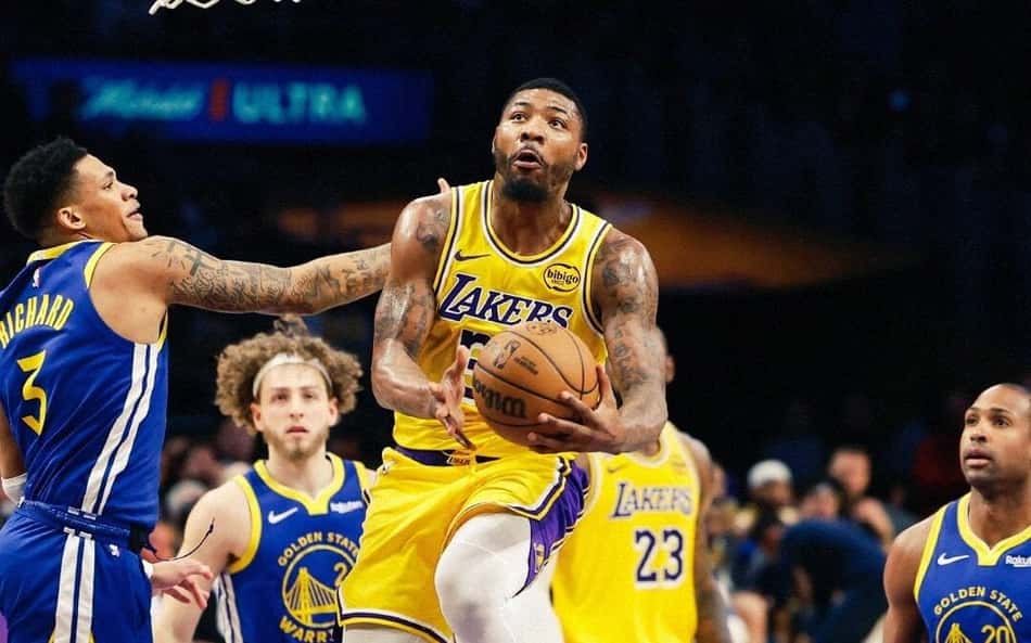 Marcus Smart atuando pelo Los Angeles Lakers na última temporada da NBA (Foto: Reprodução/X/Lakers)
