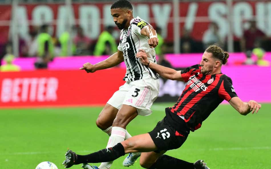 Com Bremer em campo, Milan e Juventus empataram por 0 a 0 no Campeonato Italiano (Foto: Stefano RELLANDINI / AFP)