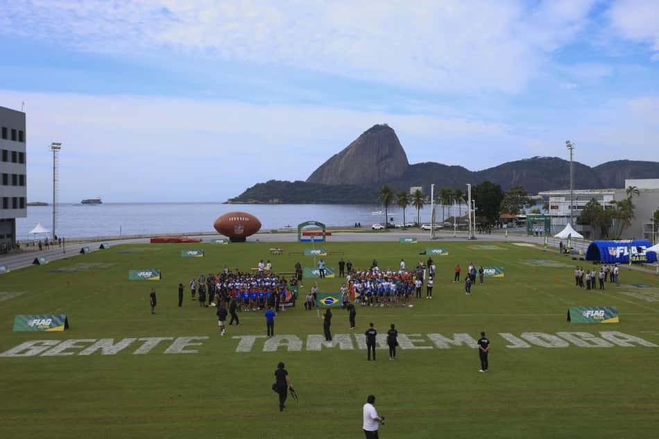 Visão aérea do torneio nacional de NFL Flag na semana do Rio Game (Divulgação/NFL)