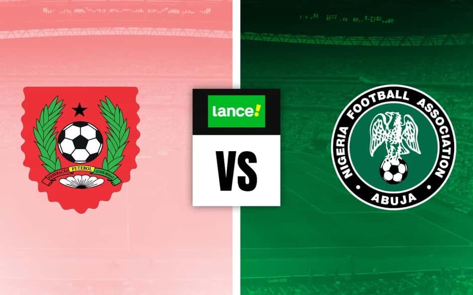 Escudos de Guiné-Bissau x Nigéria com símbolo do Lance para palpites de futebol
