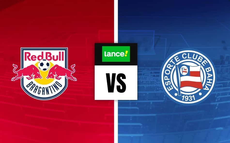 Escudos de RB Bragantino x Bahia com símbolo do Lance para palpites de futebol