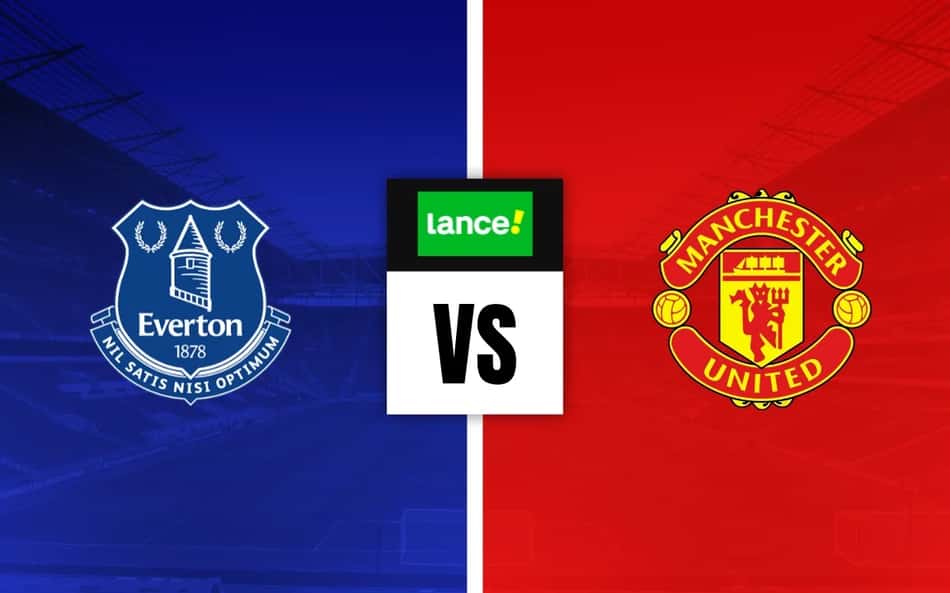 Escudos de Everton e Manchester United para Palpites na Premier League