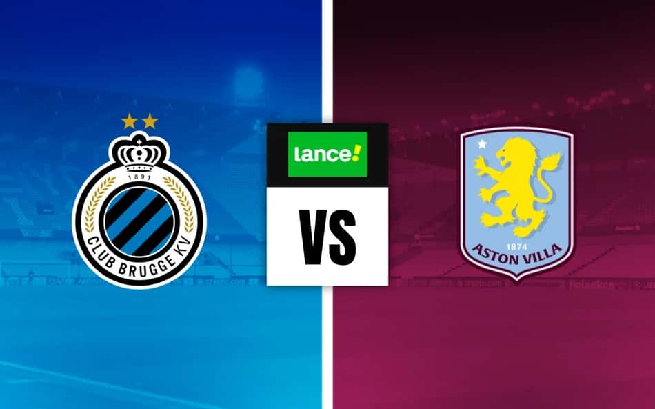 Escudos de Club Brugge e Aston Villa para Palpites na Champions League