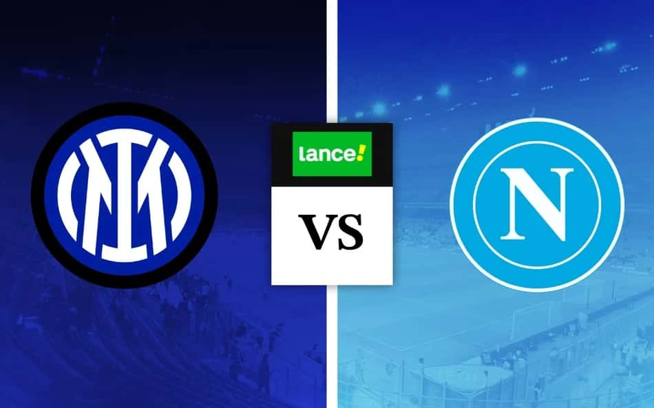Inter de Milão x Napoli com símbolo do Lance para palpites de futebol