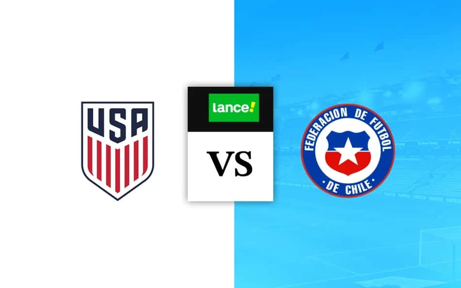 Escudos das seleções do Estados Unidos e Chile em palpites de futebol