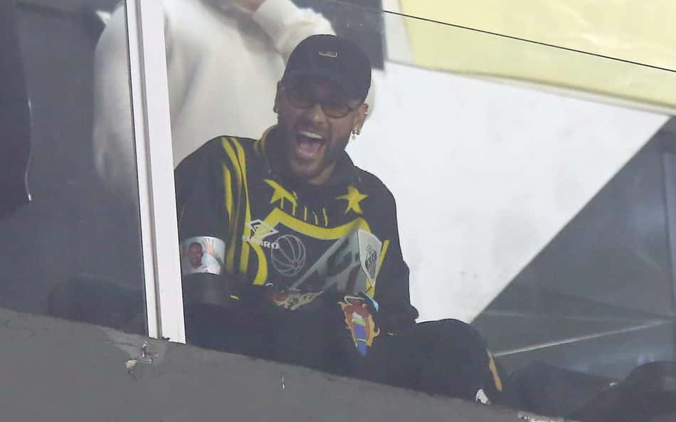 Neymar durante Santos e Atlético-MG, pela Sul-Americana