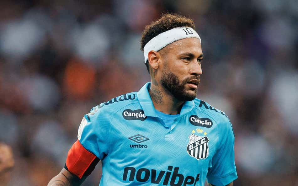Neymar durante o clássico entre Corinthians x Santos