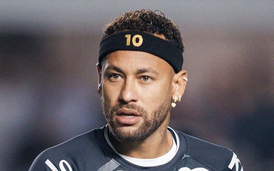 Neymar durante a partida entre Santos e Palmeiras na Vila Belmiro,
