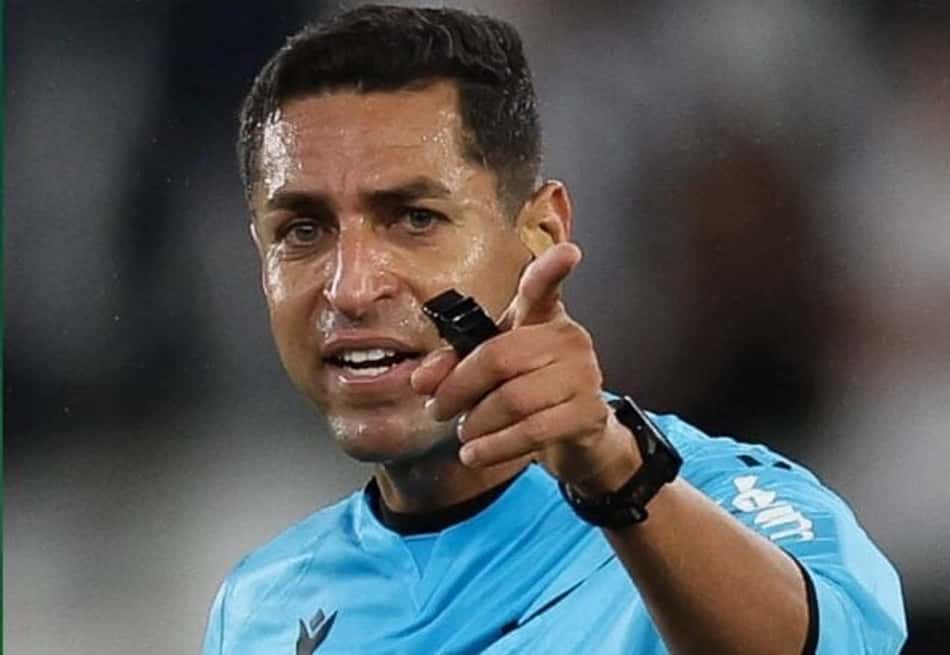 O árbitro Rodrigo José Pereira de Lima no empate entre Botafogo e Palmeiras (Foto: Cesar Greco/Palmeiras)
