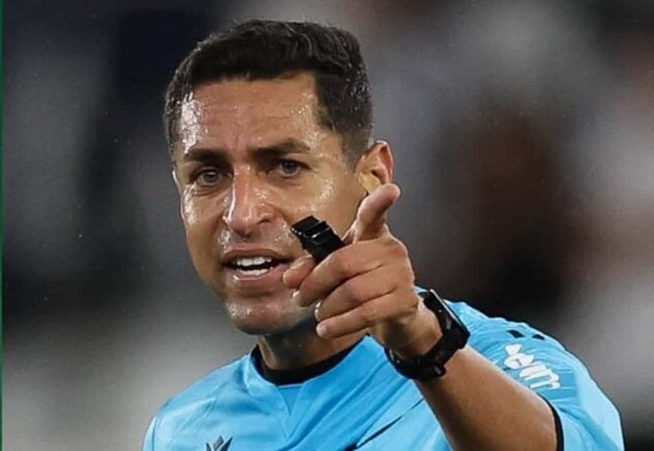 O árbitro Rodrigo José Pereira de Lima no empate entre Botafogo e Palmeiras (Foto: Cesar Greco/Palmeiras)