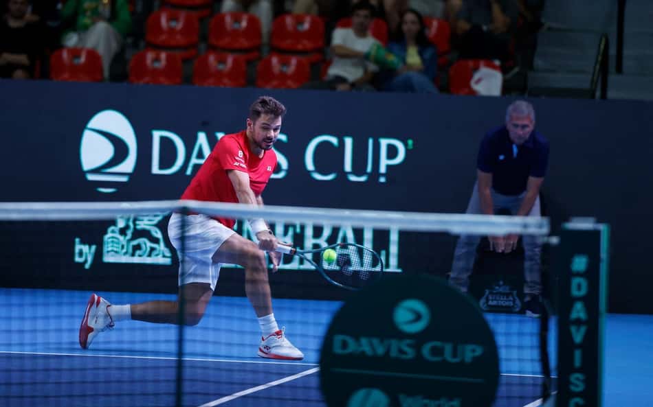 O suíço Stan Wawrinka na derrota para Gustavo Heide na Copa Davis