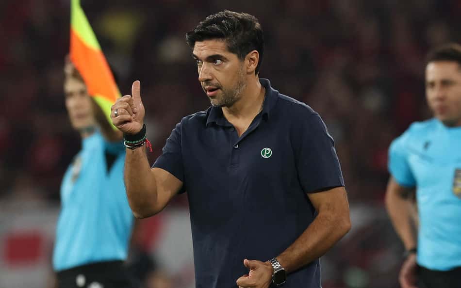 O técnico do Palmeiras, Abel Ferreira, na vitória sobre o Flamengo, no Maracanã