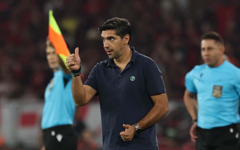 O técnico do Palmeiras, Abel Ferreira, na vitória sobre o Flamengo, no Maracanã