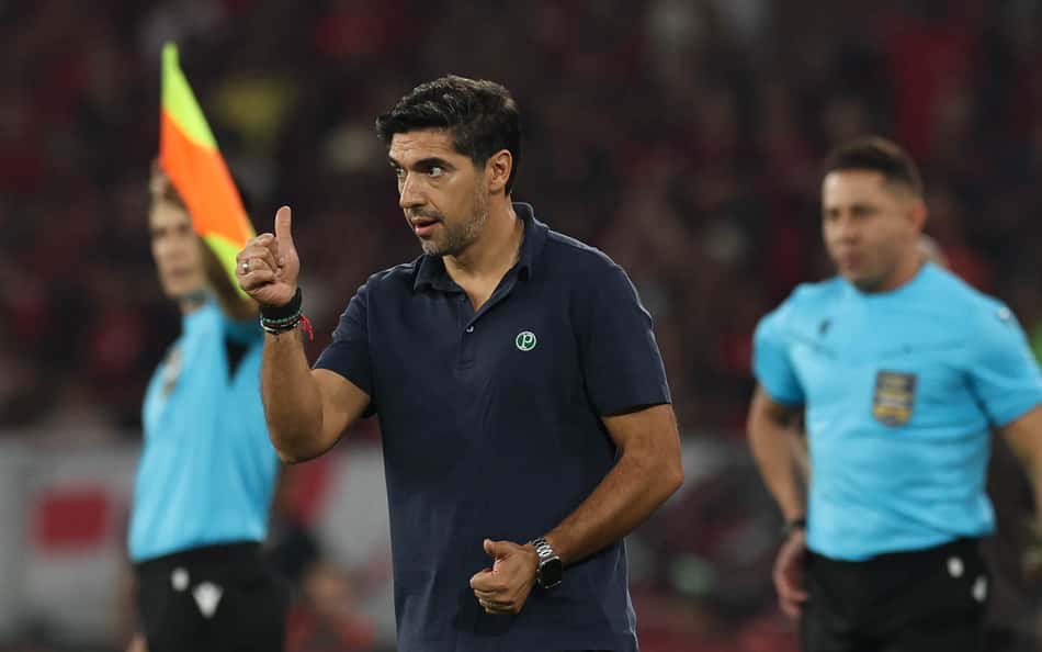 O técnico do Palmeiras, Abel Ferreira, na vitória sobre o Flamengo, no Maracanã